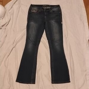 seven7 jeans slim fit boot cut womens 8 reg mid rise